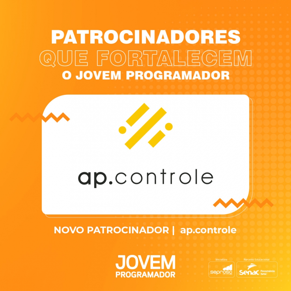 ap.controle é a nova patrocinadora do Jovem Programador