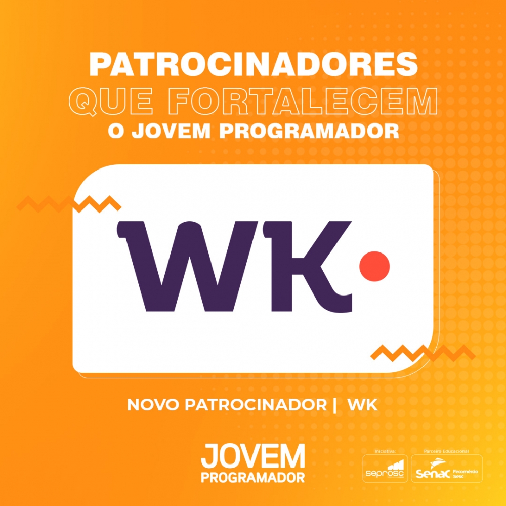 WK é a nova patrocinadora do Jovem Programador