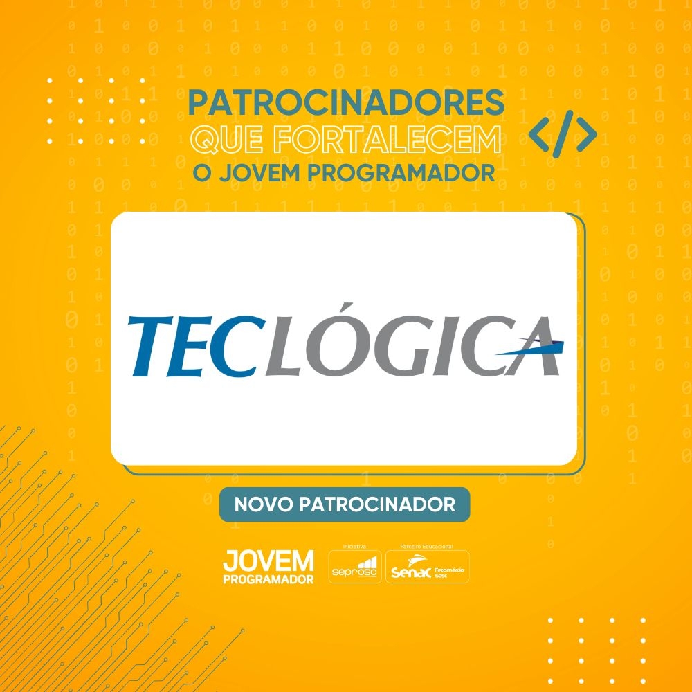 Teclógica é a nova patrocinadora do Jovem Programador