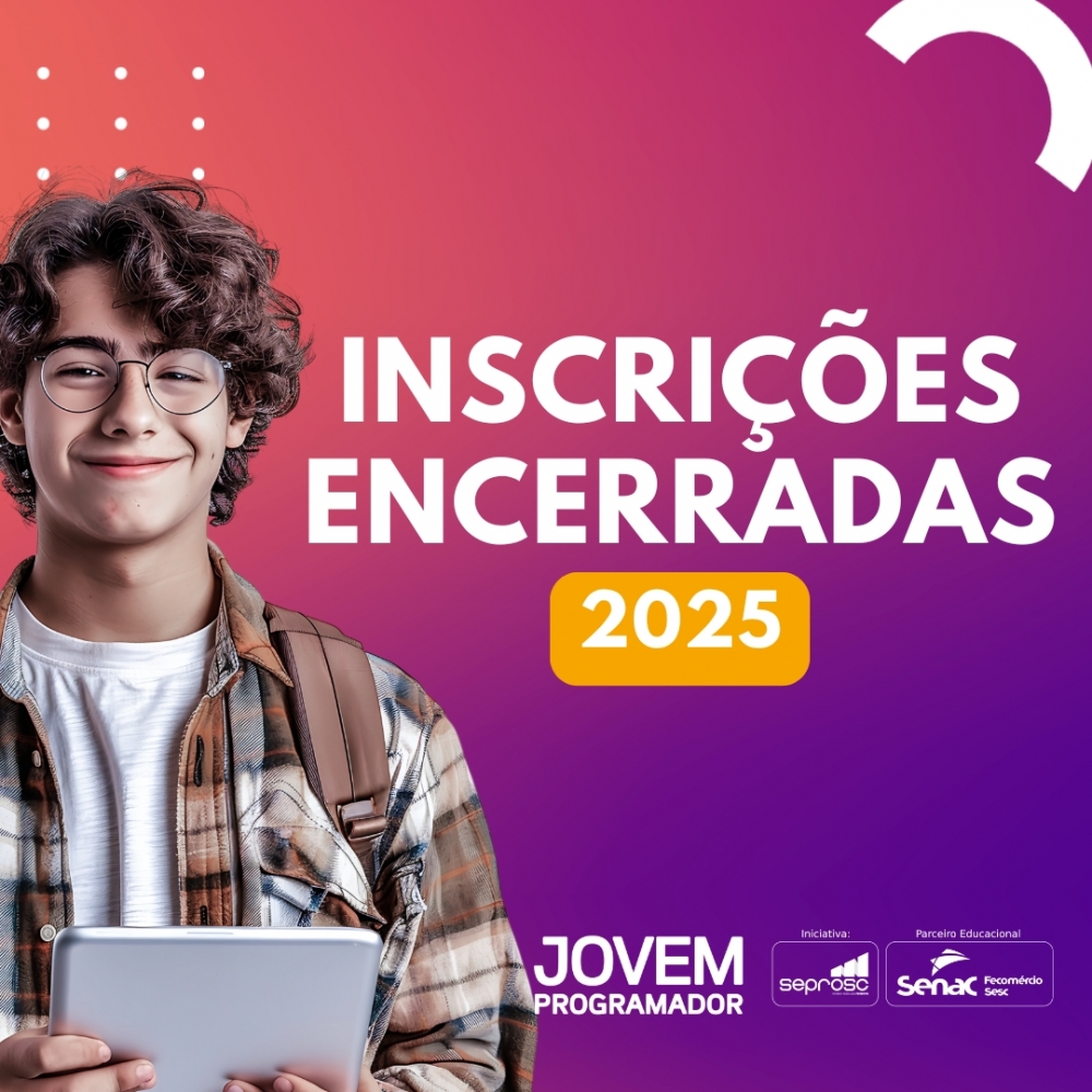 Jovem Programador 2025 encerra inscrições com recorde de participantes e amplia atuação em SC